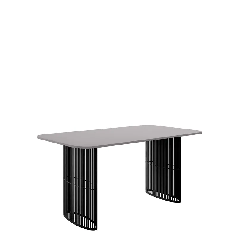 Mirion Spisebord uttrekkbart 160-236 cm, svart, grå