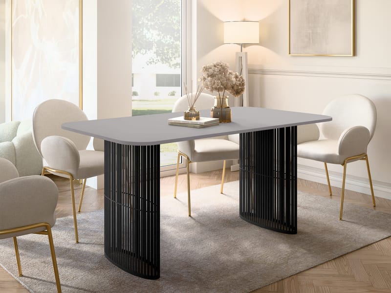 Mirion Spisebord uttrekkbart 160-236 cm - svart, grå - Møbler - Bord - Spisebord & kjøkkenbord