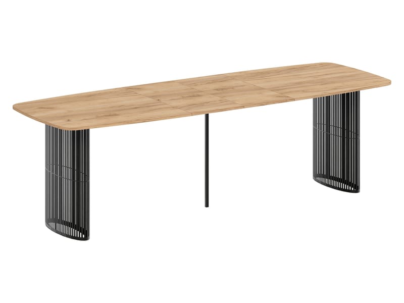 Mirion Spisebord uttrekkbart 160-236 cm - svart / beige - Møbler - Bord - Spisebord & kjøkkenbord