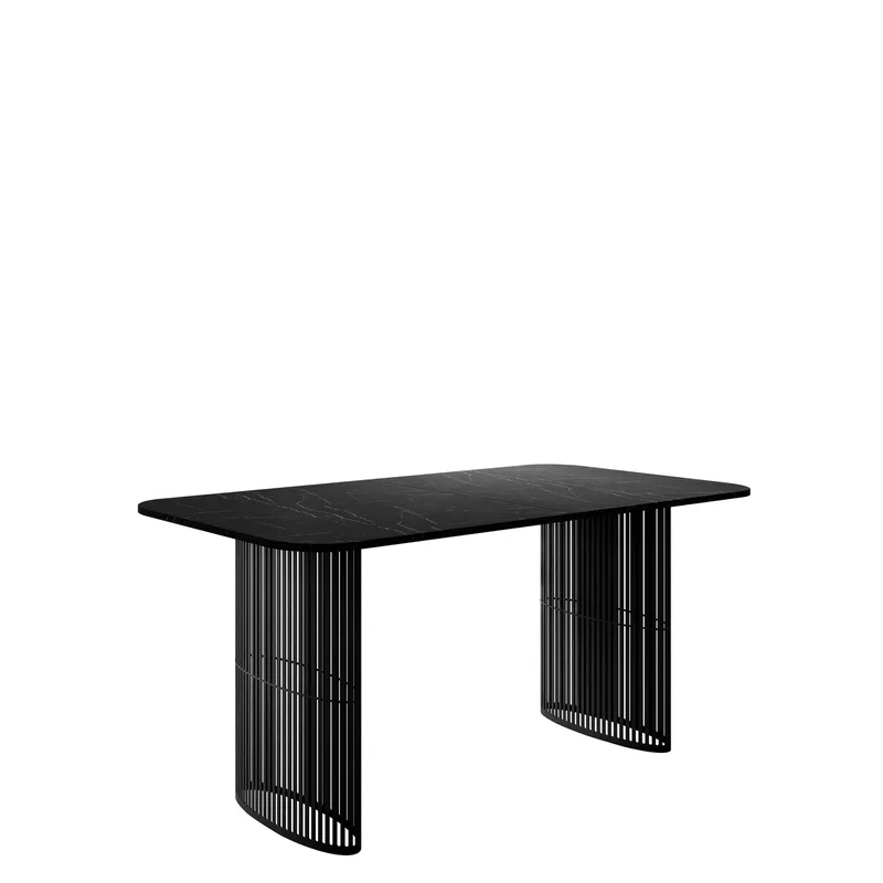 Mirion Spisebord uttrekkbart 160-236 cm, Svart marmor