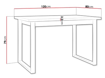 Mirlen Spisebord 140 cm Rektangulær - Svart/Brun - Møbler - Bord - Spisebord & kjøkkenbord