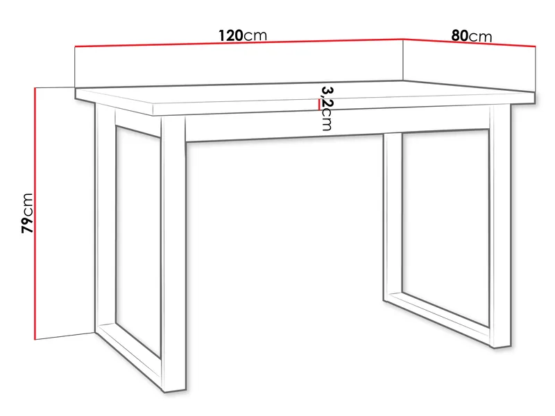 Mirlen Spisebord 140 cm Rektangulær - Svart/Brun - Møbler - Bord - Spisebord & kjøkkenbord
