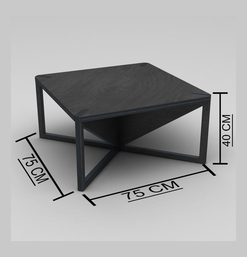 Mirona Sofabord 75 cm - Svart - Møbler - Bord - Sofabord & salongbord