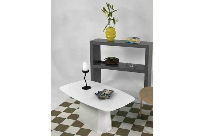 Miu Sofabord 100 cm - Hvit - Møbler - Bord - Sofabord & salongbord