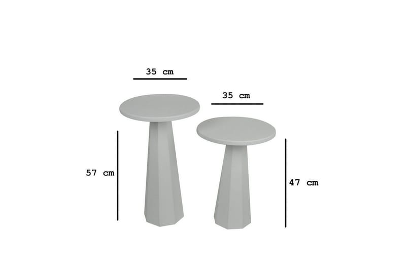 Miu Sofabord 35 cm - Hvit - Møbler - Bord - Sofabord & salongbord