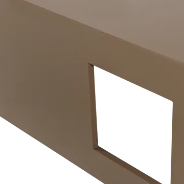 Moderne Kvadratisk Salongbord 88 cm i Metall med Utskjæringer - Muldvarp - Møbler - Bord - Sofabord & salongbord