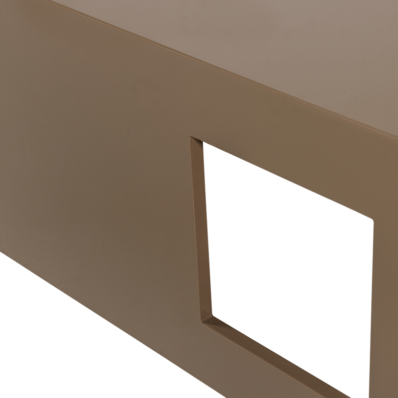 Moderne Kvadratisk Salongbord 88 cm i Metall med Utskjæringer - Muldvarp - Møbler - Bord - Sofabord & salongbord