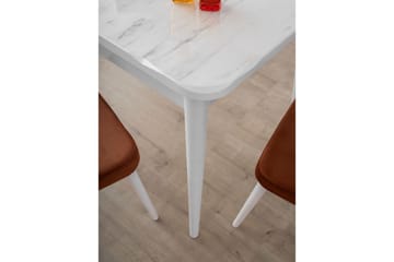 Morin Spisebord 130 cm Rektangulær - Hvit - Møbler - Bord - Spisebord & kjøkkenbord