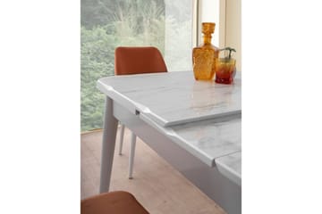 Morin Spisebord 130 cm Rektangulær - Hvit - Møbler - Bord - Spisebord & kjøkkenbord