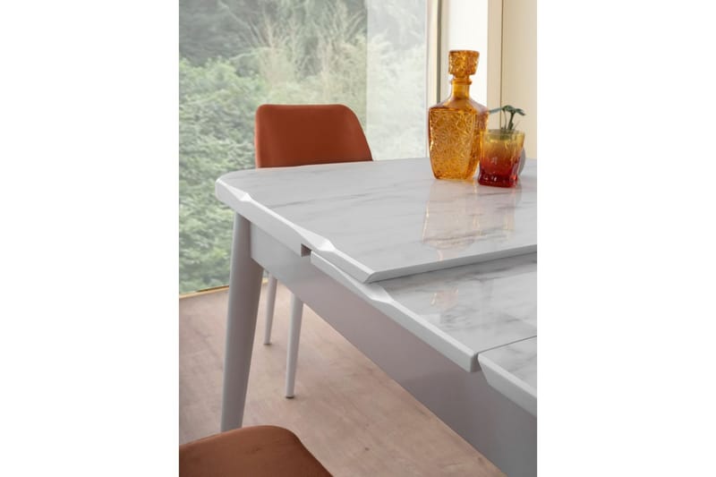 Morin Spisebord 130 cm Rektangulær - Hvit - Møbler - Bord - Spisebord & kjøkkenbord