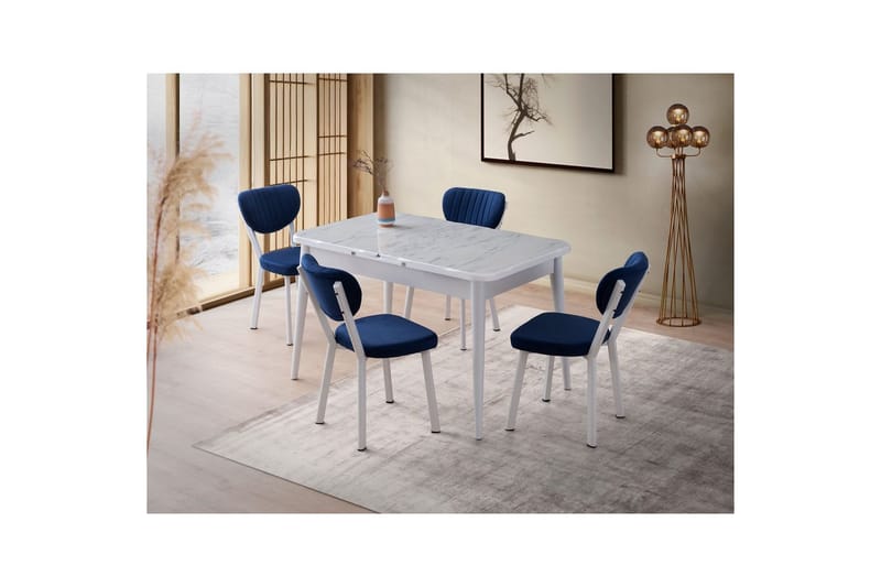 Morin Spisebord 130 cm Rektangulær - Hvit - Møbler - Bord - Spisebord & kjøkkenbord