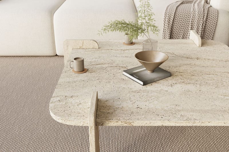 Morricus sofabord 90 cm kvadratisk - Travertin - Møbler - Bord - Sofabord & salongbord