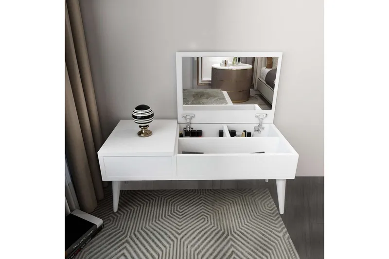 Morven Sminkebord 79,4 cm - Hvit - Møbler - Bord - Sminkebord & toalettbord