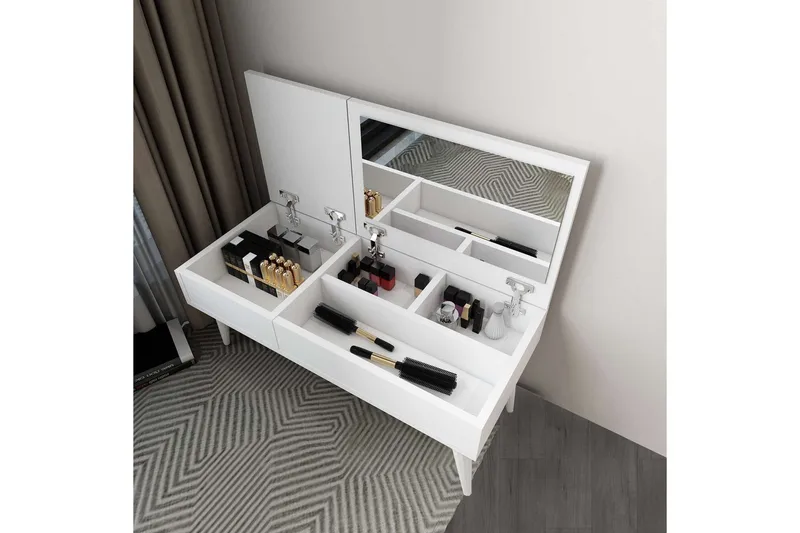 Morven Sminkebord 79,4 cm - Hvit - Møbler - Bord - Sminkebord & toalettbord