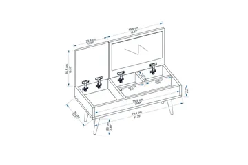 Morven Sminkebord 79,4 cm - Hvit - Møbler - Bord - Sminkebord & toalettbord