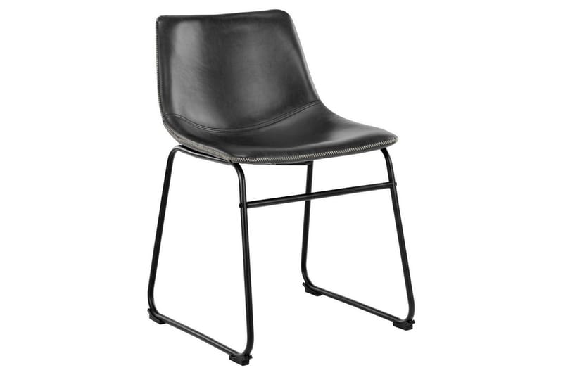 Motona spisegruppe 160 cm + 4 stk. Romia-spisestoler - Svart/Brun - Møbler - Bord - Spisegruppe