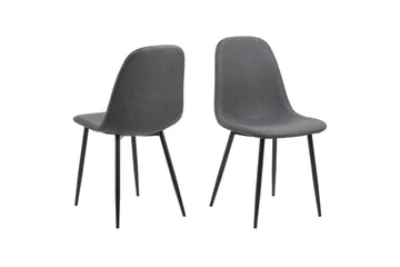 Motona Spisegruppe Rund 120 Cm + 4 Salaman Spisestuestoler - Grå/Svart - Møbler - Bord - Spisegruppe