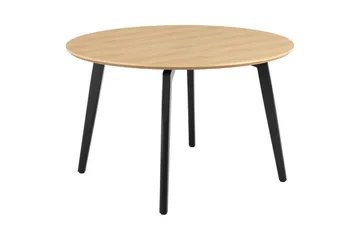 Motona Spisegruppe Rund 120 Cm + 4 Salaman Spisestuestoler - Grå/Svart - Møbler - Bord - Spisegruppe