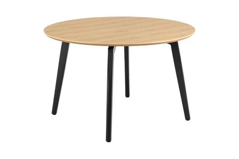 Motona Spisegruppe Rund 120 Cm + 4 Salaman Spisestuestoler - Svart/Beige - Møbler - Bord - Spisegruppe