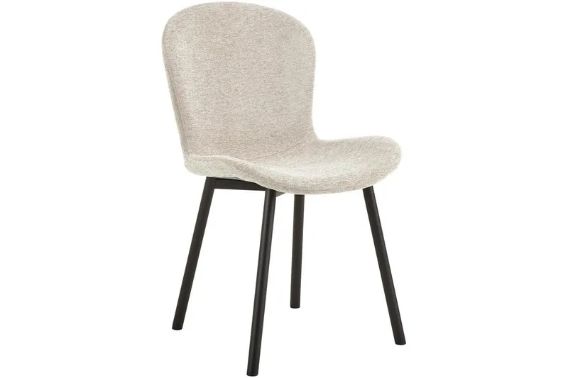 Motona Spisegruppe Rund 120 Cm + 4 Amrita Spisestuestoler - Svart/Beige - Møbler - Bord - Spisegruppe