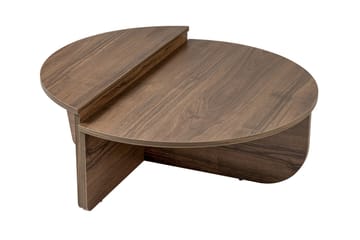 Mukund Ovalt Sofabord 90 cm med Todelt Plate i Tre Valnøtt - Brun - Møbler - Bord - Sofabord & salongbord