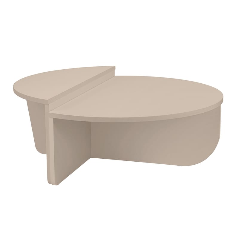 Mukund Rundt Sofabord i Lyst Tre, Beige