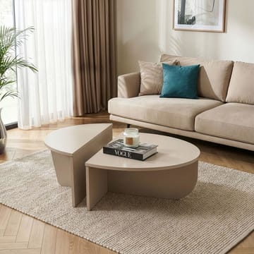 Mukund sofabord 90 cm rundt - Mink - Møbler - Bord - Sofabord & salongbord