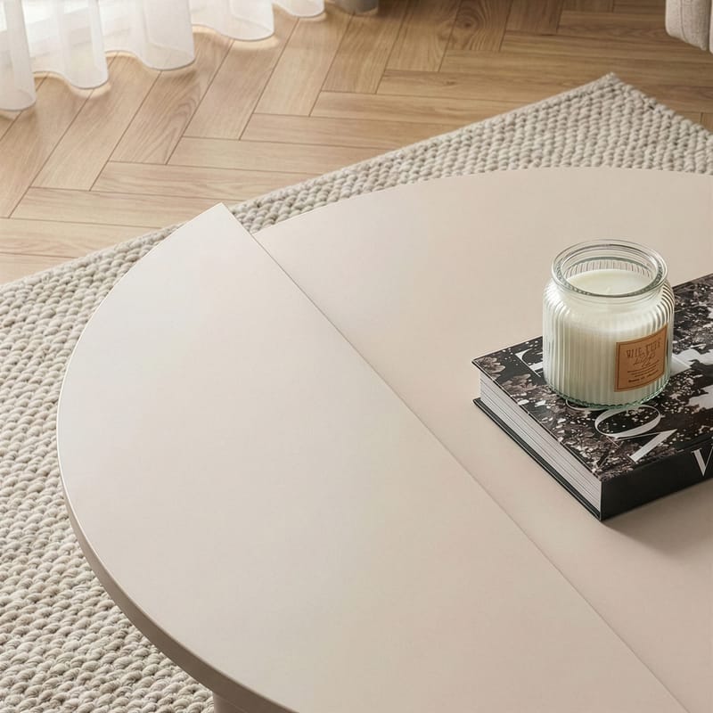 Mukund sofabord 90 cm rundt - Mink - Møbler - Bord - Sofabord & salongbord