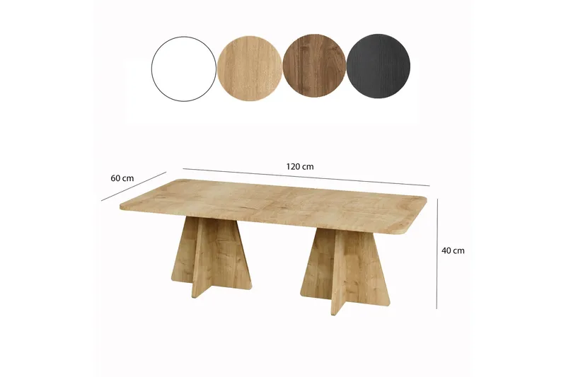 Munne Sofabord 120 cm - Eik - Møbler - Bord - Sofabord & salongbord