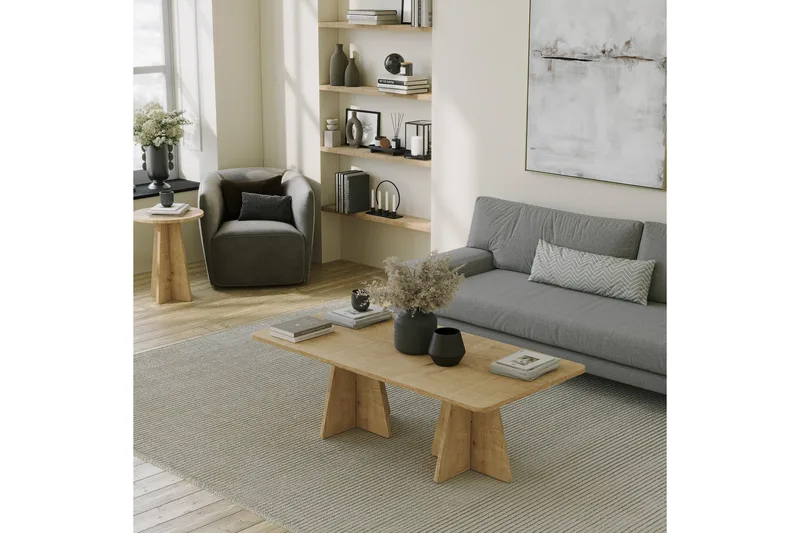 Munne Sofabord 120 cm - Eik - Møbler - Bord - Sofabord & salongbord