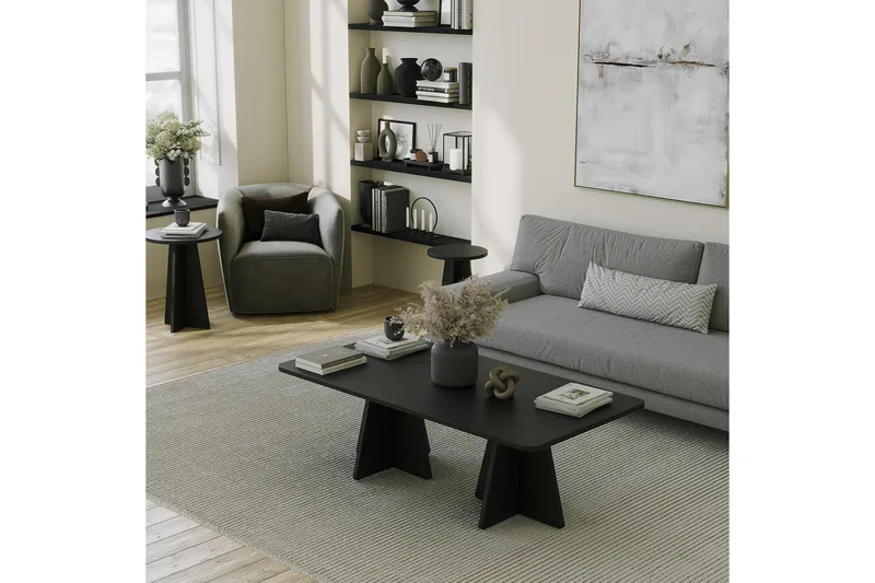 Munne Sofabord 120 cm - Svart - Møbler - Bord - Sofabord & salongbord