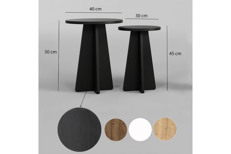 Munne Sofabord 40 cm - Svart - Møbler - Bord - Sofabord & salongbord