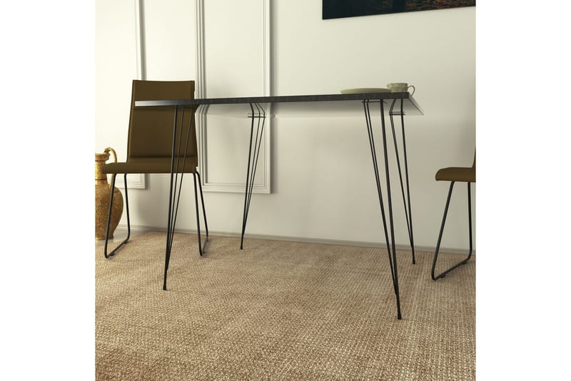 Murtwell bord 90 cm - Svart / Hvit - Møbler - Bord - Marmorbord