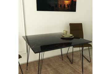 Murtwell bord 90 cm - Svart / Hvit - Møbler - Bord - Marmorbord