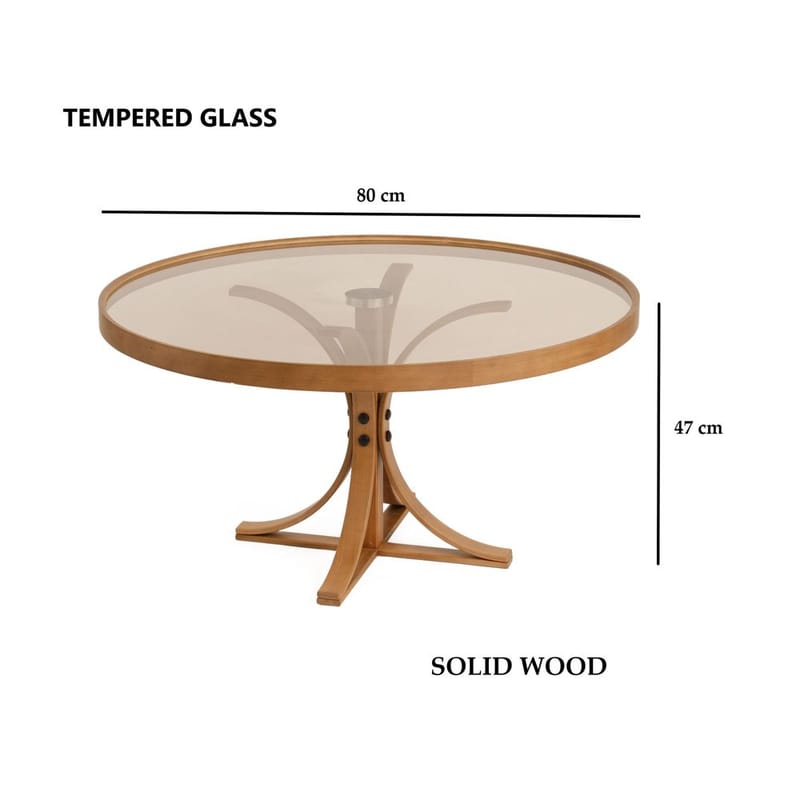 Namarta Sofabord 80 cm - Mørkebrun - Møbler - Bord - Sofabord & salongbord