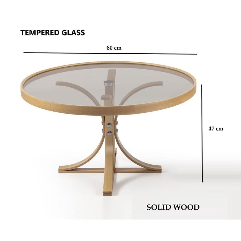 Namarta Sofabord 80 cm - Natur - Møbler - Bord - Sofabord & salongbord