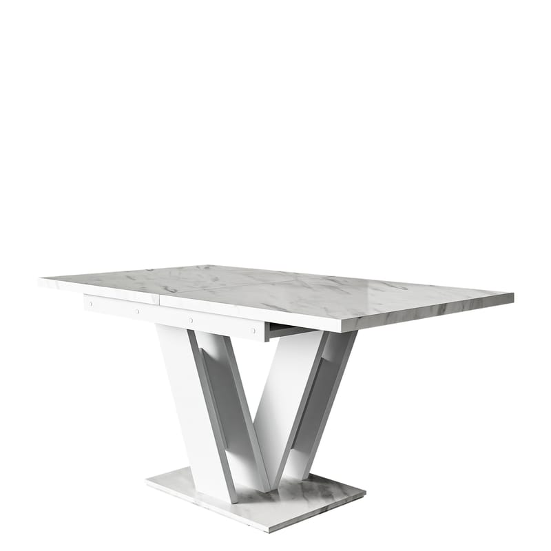 Nand Förlängningsbart Spisebord 120-160 cm Rektangulær, Hvit