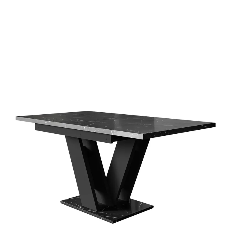 Nand Förlängningsbart Spisebord 120-160 cm Rektangulær, Svart