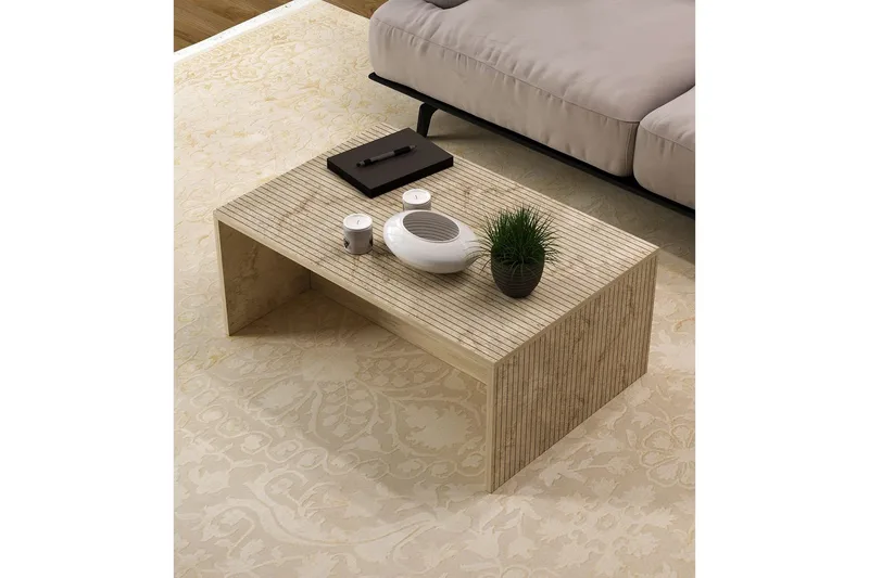 Naro Sofabord 90 cm - Beige - Møbler - Bord - Sofabord & salongbord