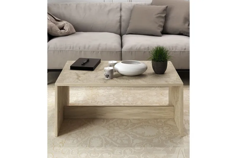 Naro Sofabord 90 cm - Beige - Møbler - Bord - Sofabord & salongbord