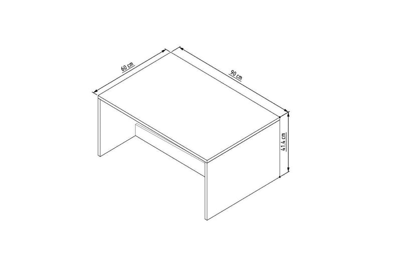 Naro Sofabord 90 cm - Hvit - Møbler - Bord - Sofabord & salongbord