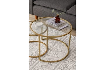 Naruram Stuebord 60 cm - Gull/Gjennomsiktig - Møbler - Bord - Sofabord & salongbord