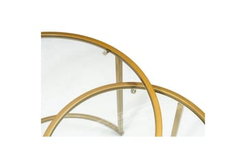 Naruram Stuebord 60 cm - Gull/Gjennomsiktig - Møbler - Bord - Sofabord & salongbord