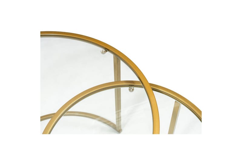 Naruram Stuebord 60 cm - Gull/Gjennomsiktig - Møbler - Bord - Sofabord & salongbord