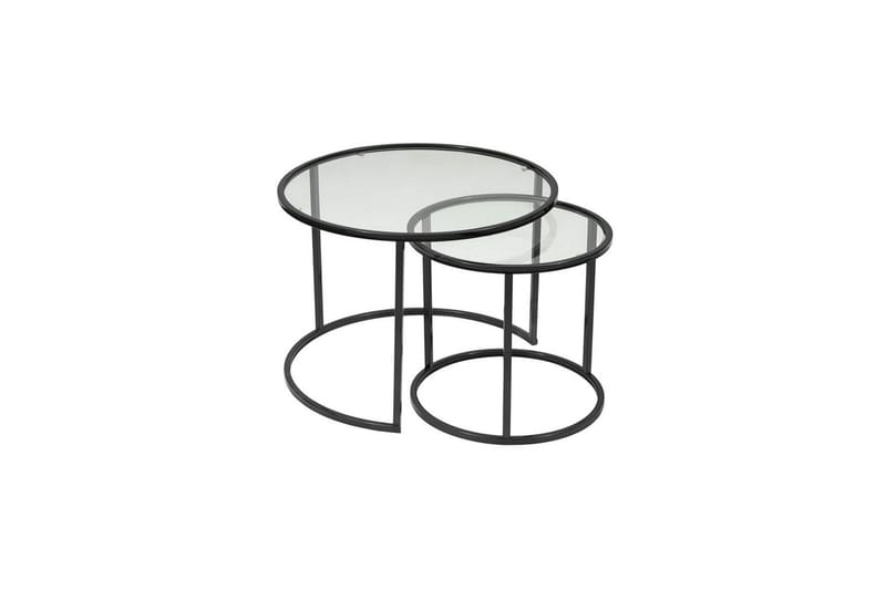 Naruram Stuebord 60 cm - Sort/Gjennomsiktig - Møbler - Bord - Sofabord & salongbord