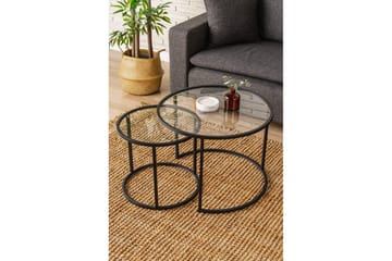 Naruram Stuebord 60 cm - Sort/Gjennomsiktig - Møbler - Bord - Sofabord & salongbord