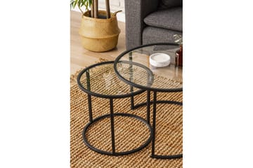 Naruram Stuebord 60 cm - Sort/Gjennomsiktig - Møbler - Bord - Sofabord & salongbord