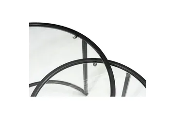 Naruram Stuebord 60 cm - Sort/Gjennomsiktig - Møbler - Bord - Sofabord & salongbord