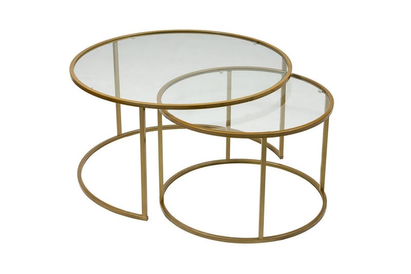 Naruram Stuebord 80 cm, Gull/Gjennomsiktig