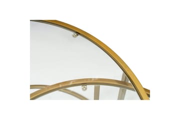 Naruram Stuebord 80 cm - Gull/Gjennomsiktig - Møbler - Bord - Sofabord & salongbord